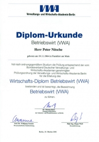 Zertifikat BWL